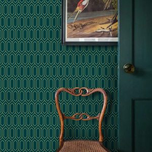 1roll Peel And Stick Wallpaper Gold And Dark Green Wallpaper Geometric Contact Paper Textured Wallpaper Self Adhesive Removable Wallpaper Contact Paper For Walls Vinyl Roll Multicolor