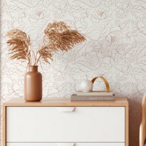 Floral Peel & Stick Wallpaper - Waterproof, Removable Vinyl Mural For Home Decor, 17.7" X 6.5' / 9.8' Length Multicolor