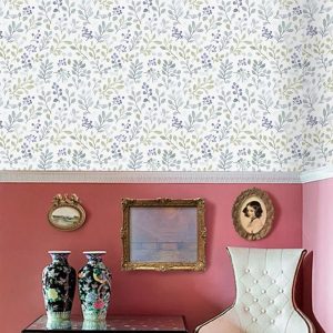 1Roll Retro French Country Self Adhesive Wallpaper, Fresh Flower Pattern Removable Peel And Stick Wall Paper, No Glue Residue Seamless Wall Sticker, Waterproof Moisture-Proof Contact Paper For Bedroom Living Room Fireplace Background Staircases Wall Protect And Table Drawers Cabinet Furniture Renovation Refurbishment, Home Art Decoration Multicolor