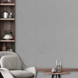 1 Roll Nordic Grey Self-Adhesive Wallpaper, Embossed Peelable And Removable Vinyl Wallpaper, Suitable For Cabinets, Furniture, Desks, Walls Grey